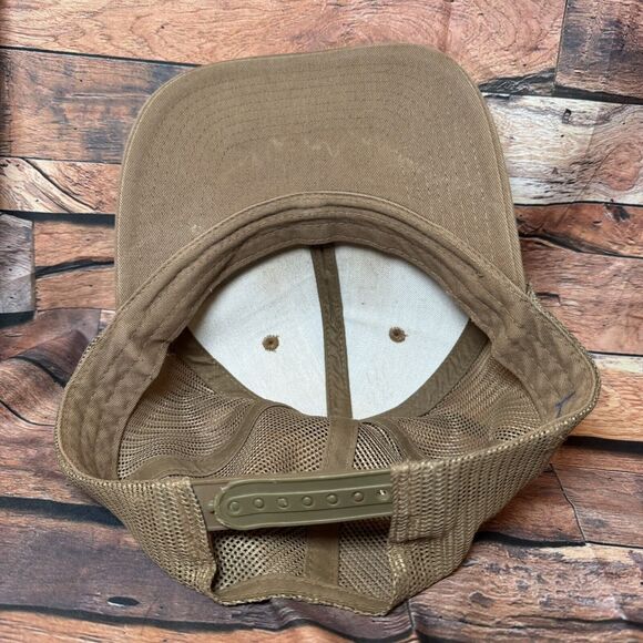 Prairie Seeds Logo Hat Mesh SnapBack Adjustable Brown Cap Leather Patch Farm - Picture 5 of 8